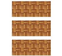 Kit tuiles de plancher en acacia 30 x 30 cm 30 pcs