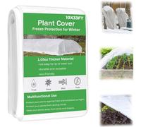 Kit de tunnel de jardin en non-tissé antigel, 3 x 10 m, bâche anti-gel, couverture pour plantes, horticulture, tunnel de plantation, arches pour parterre surélevé, plantes, protection hivernale pour
