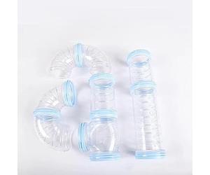 Kit De Tunnel pour Hamster, Tunnel Daventure Transparent pour Souris, Tuyau Connectable Créatif à Monter Soi-même pour Cages Et Habitats Danimaux,Rats Domestiques Et Autres 6