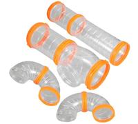Kit de Tunnels pour Hamster Transparent à Monter Soi-même 1 Set | Plastique, Design Démontable et Modulaire, pour Cages de Petits Animaux, Intérieur, Extension de Habitat