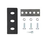 Kit de turbine pour souffleuse à neige à 2 étapes - 10,2 cm de long × 6,35 mm d'épaisseur avec plaque de serrage en acier inoxydable et fentes de montage