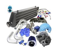 Kit de turbocompresseur complet pour A4 B6 1.8T 02 03 04 05, refroidisseur intermédiaire T3/T4 Turbo noir Intercooler voiture Refroidisseur de turbo