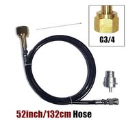 Kit de tuyau adaptateur à connexion rapide Terra DUO ART for eau gazeuse, cylindre de réservoir de CO2 externe W21.8 CGA320 G3/4, adaptateur de réservoir(G3-4 52inch)