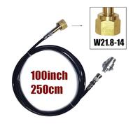 Kit de tuyau adaptateur à connexion rapide Terra DUO ART for eau gazeuse, cylindre de réservoir de CO2 externe W21.8 CGA320 G3/4, adaptateur de réservoir(W21.8-14 100inch)