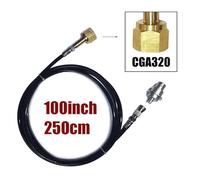 Kit de tuyau adaptateur à connexion rapide Terra DUO ART for eau gazeuse, cylindre de réservoir de CO2 externe W21.8 CGA320 G3/4, adaptateur de réservoir(CGA320 100inch)