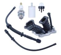 Kit de Tuyau collecteur d'admission et Retour Filtre à Carburant for tronçonneuse 445, 445E, 450 450E