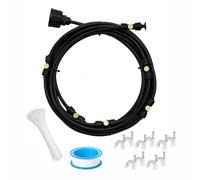 Kit de tuyau d'air en polyéthylène de 20 m, système d'irrigation goutte à goutte avec 6 têtes d'arrosage rapides, outil d'irrigation goutte à goutte pour arroser la cour, la pelouse, les plantes, les