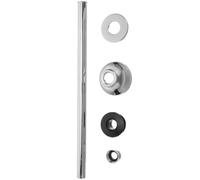 Kit de Tuyau D'arrivée pour Urinoir en Acier Inoxydable 16 MM | Diamètre Intérieur 16mm, Finition Argenté Métallique, Joint Caoutchouc, Bride D'étanchéité et Accessoires