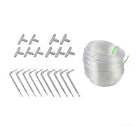 Kit de tuyau d'arrosage 5 m 10 m pour plantes de jardin et d'intérieur, tuyau d'eau flexible en PVC pour irrigation de plantes extérieures, blanc (kit de 10 m)