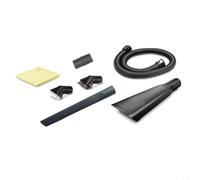 Kit de tuyau d'aspiration de 1,5 m avec buses pour aspirateur Kärcher WD/KWD, compatible avec 2.863-304.0, 7 accessoires pour voiture et maison (set de 7 pièces)