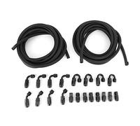 Kit de tuyau de carburant AN6 2 pièces tuyau de conduite de carburant haute pression de 5 m avec raccords d'extrémité de tuyau pivotants universels pour voiture camion moto tuyau