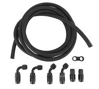 Kit de tuyau de carburant AN6, tuyau de carburant tressé universel avec adaptateurs de raccord et pince de séparation, tuyau de carburant haute pression 500 PSI pour voiture,