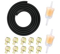 Kit de Tuyau de Carburant Kit Ligne de Carburant 2m Tuyau de Conduite de Carburant 2 Pièces Filtre à Essence 10 Pièces Pinces de Tuyau