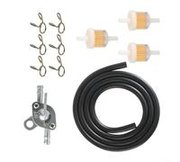 Kit de tuyau de filtre à carburant de 1 m de long avec tuyau en caoutchouc nitrile avec élément filtrant, valve de tuyau et 6 colliers de serrage en acier inoxydable pour petits moteurs de véhicules