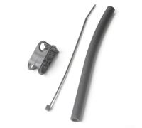 Kit de tuyau de kitesurf en nylon avec collier de serrage pour valves de kitesurf - Avec cordon de serrage - Noir