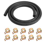 Kit de Tuyau de Ligne de Carburant, 6mm Durite Essence 1 Mètre avec 10 Colliers Serrage, Tuyau D'essence de Carburant Kit pour Moto Voiture Moteurs