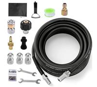 Kit de tuyau de nettoyage de canalisations, tuyau de nettoyeur haute pression, 400 bar, nettoyeur de canaux avec adaptateurs pour Kärcher K2-K7, nettoyeur haute pression pour bouchons (1000