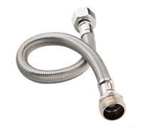 Kit de tuyau de sèche-linge en acier inoxydable 304/tressé avec rondelles en caoutchouc, résistant aux fuites de 1 500 psi, design anti-nœud, compatible avec les sèche-linge à vapeur standard, 1,2 m