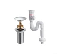 Kit de tuyau de vidange d'évier en acier inoxydable anti-odeur flexible | Double design, anti-piège, construction en acier inoxydable, s'adapte aux tuyaux de 40 à 50 mm, utilisation d'évier de salle