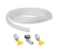 Kit de tuyau de vidange pour climatiseur avec connecteur de 15 mm et colliers de serrage, tuyau ABS pour unités AC fendues et battantes de 0,9 m ou 1,8 m de long pour un drainage extérieur efficace