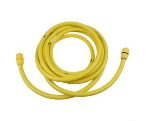 Kit de tuyau d'entrée d'eau jaune pour tuyau d'arrosage, construction en ABS avec connecteur à 5 points, flexible de 2 m ou 6 m de longueur pour le lavage de voiture et l'irrigation de la pelouse (6 m