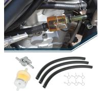 Kit De Tuyau D'Essence Réglable Pour Moto Et Vtt | Kit De Filtre À Carburant En Ligne Pour Moteur Avec Filtre À Carburant, Tuyau D'Essence, Colliers De Serrage 1 Ensemble