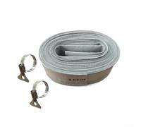 Kit de tuyau plat en tissu compatible avec Karcher 2.997-100.0 de 10 m avec collier de serrage en acier inoxydable sans outil pour une utilisation par pompe submersible (ensemble de tuyaux en tissu)