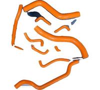 Kit de tuyaux de radiateur en silicone, plage de température -60 à 260 degrés, résistance à la pression jusqu'à 0,9 Mpa, écart de taille +/-0,5 mm, orange