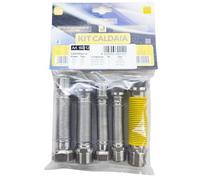 Kit de tuyaux extensibles chaudière en acier inoxydable 100 200 gaz 3/4 mf uni 11353 2 1/2 mf 2 3/4"mf eau