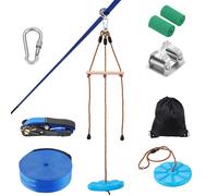 Kit de Tyrolienne - DUOKU - 52 Pieds - Capacité 500 lb - Pour Enfants et Adultes - Accessoire Plein Air