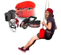 Kit de Tyrolienne pour Enfants - Kit de Slackline pour Jardin & Extérieur - 19 Mètres - Parcours d'obstacles Ninja Warrior - Ninja Slider - Jouet d'Extérieur