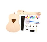 Kit de ukulélé à faire soi-même pour enfants débutants 4 cordes en bois