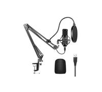 Neewer Kit de USB Microphone 192KHZ/ 24BIT Brancher et Jouer Ordinateur Cardioïde Mic Podcast Microphone à Condensateur avec Chipset de Son Professionnel, Support de Bras/ Support de Choc (Noir) Noir 