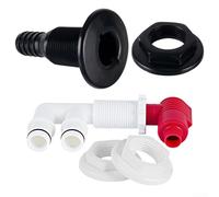 Kit de valve d'aquarium en direct avec système de pompage et aérateur pour vivier et puits d'appât sur bateaux de pêche, construction marine ABS, s'adapte au trou de montage standard de 1-1/16 avec
