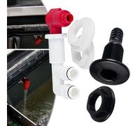 Kit de valve d'aquarium Live Fish Tank avec aérateur de pompage pour bateaux de pêche, valve de vidange en ABS pour bateaux de pêche, ajustement standard de 3,8 cm