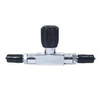 Kit de valve de réservoir double pour conduite à gauche et droite 3500 psi avec port de libération de sécurité et laiton chromé (tige intermédiaire)