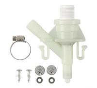 Kit de valve d'eau de toilette pour véhicule récréatif, pièce de rechange 385311641, construction en plastique ABS, performance durable, pour Dometic série 300 310 320, pied (blanc)