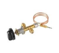 Kit de vanne de régulation de sécurité, comprend 1 valve, 1 bouton rotatif et 1 fil thermocouple, compatible avec différents appareils à gaz, jaune, 1 pièce
