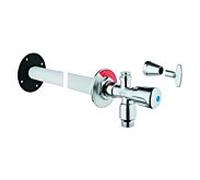Grohe kit de vanne murale extérieure Eurotec 41206000 DN15, avec aérateur de tuyau, chromé