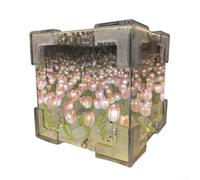 Kit de veilleuse tulipe à faire soi-même | Projet créatif de lampe à fleurs pour enfants | Emballage en plastique pour construire une lampe de bureau décorative | Cadeau éducatif pratique (rose)