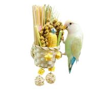 Kit de vente de calopsittes - Jouet naturel à mâcher et à décomposer pour les petits oiseaux, occupation utile pour les oiseaux, pour volière, cage, jardin, terrasse, balcon, intérieur et