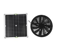 Kit de ventilateur à énergie solaire, 100 W 12 V 10 pouces Ventilateur d'échappement rond à panneau solaire étanche avec couvercle de ventilateur, mini ventilateur portable extérieur 3000 tr/min