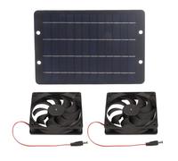 Kit de ventilateur à énergie solaire, ventilateur d'extraction à double | Ventilateur d'échappement à énergie solaire 10W 12V 2A, ventilateur d'extérieur pour poulailler, maison pour chien, maison