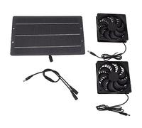 Kit de ventilateur à panneau solaire 10 W, double ventilateur d'extraction à énergie solaire 12 V, accessoires muraux pour poulailler, serres d'arrière-cour, abris pour animaux