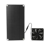 Kit de ventilateur à panneau solaire 20 W, refroidisseur portable alimenté par ventilation, maison pour animaux, camping-car, serre, hangar, 12 V