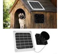 Kit de ventilateur à panneau solaire, 20 W, résistant aux intempéries, ventilateur de refroidissement à dissipation de la chaleur, pour poulailler, serres, maisons pour animaux domestiques