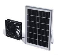 Kit de ventilateur à panneau solaire 8 W 6 V pour petits poulailler, serres, abris de jardin, maisons pour animaux, échappement de fenêtre (ventilateur unique)