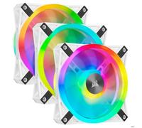 Lot de 3 Ventilateurs de boitier Corsair iCue QL120 PWM RGB 12cm (Blanc)