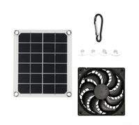 Kit de ventilateur d'extraction à énergie solaire 7 W pour serres, poulaillers, maisons d'animaux domestiques et petites structures extérieures
