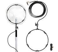 Kit de ventilateur Mister, kit de brumisation de ventilateur, kit de brumisation amélioré de 26 pieds pour ventilateurs d'extérieur - Ventilateur d'extérieur avec valve, système de refroidissement